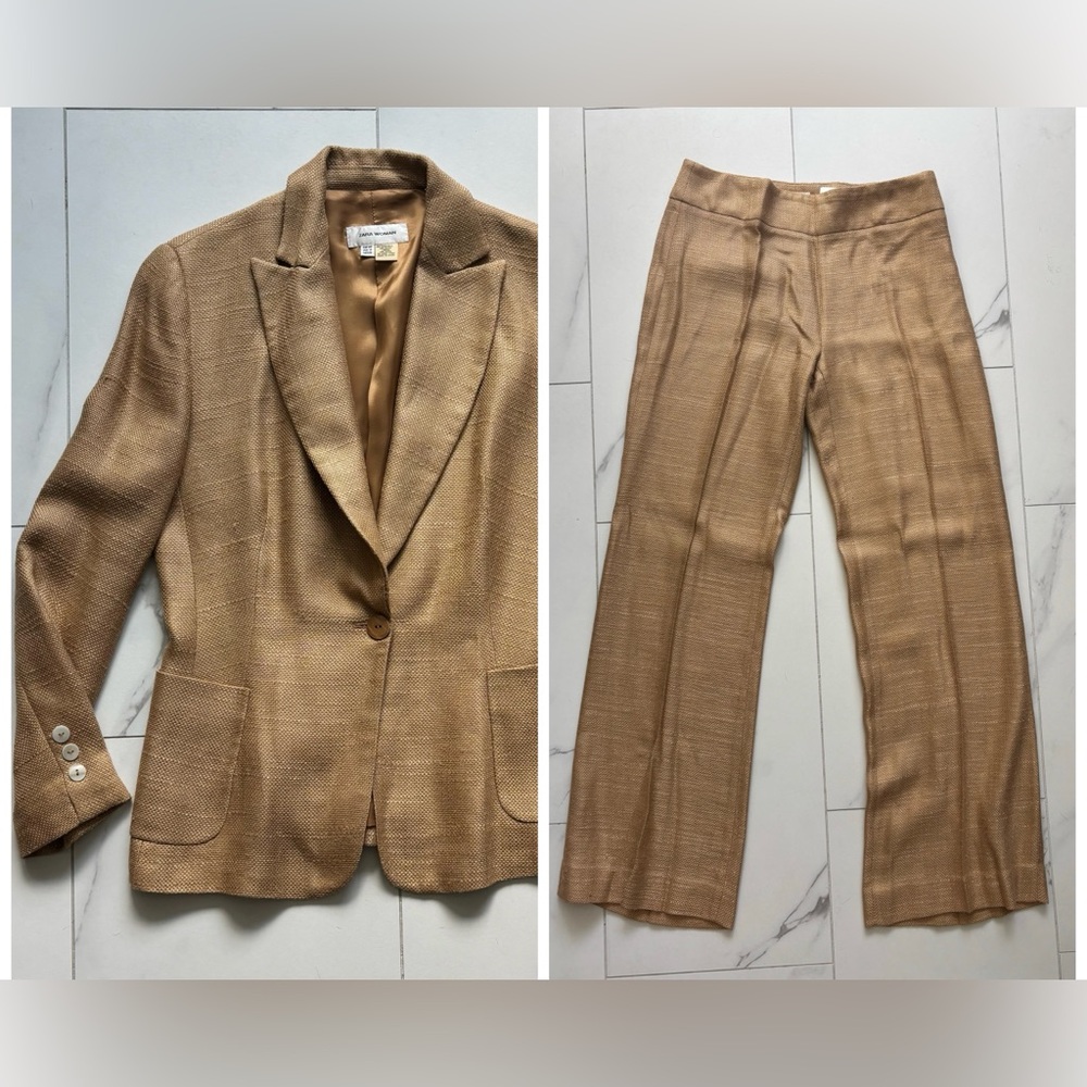 Tan Golden Suit by Zara Woman
